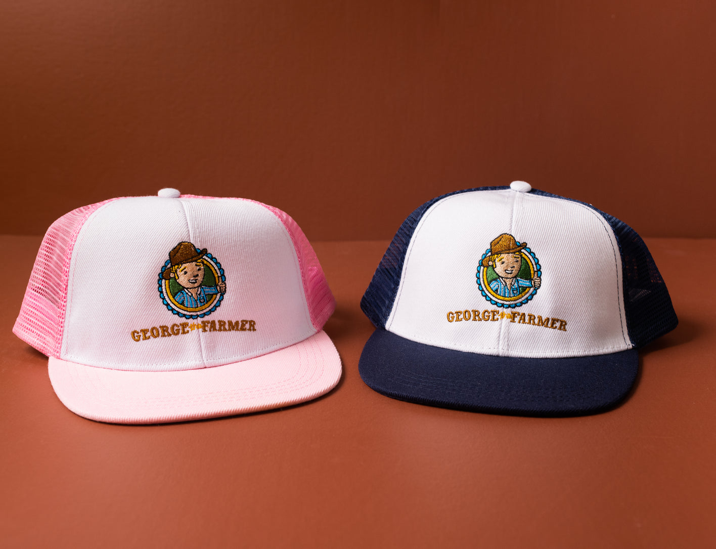 High Contrast Embroidered Trucker Caps