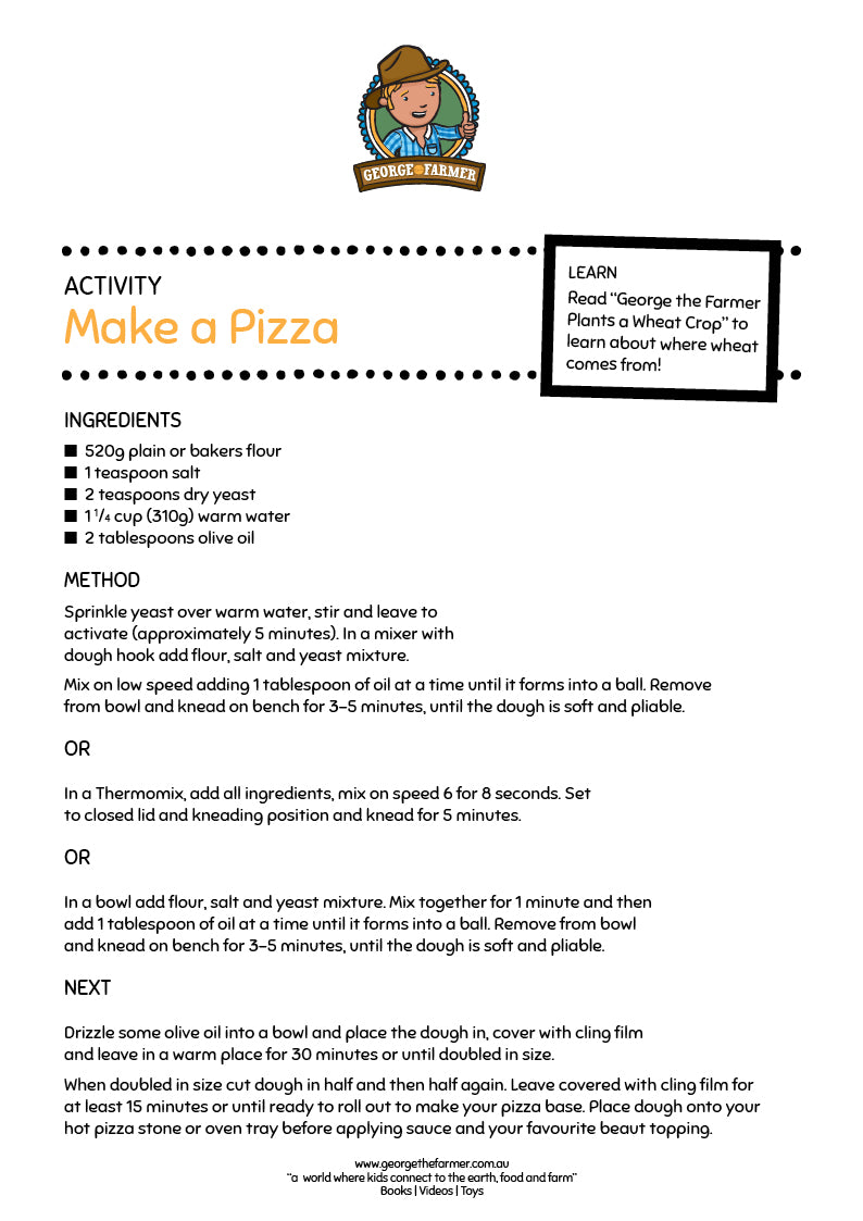 Make a Pizza from Wheat Activity