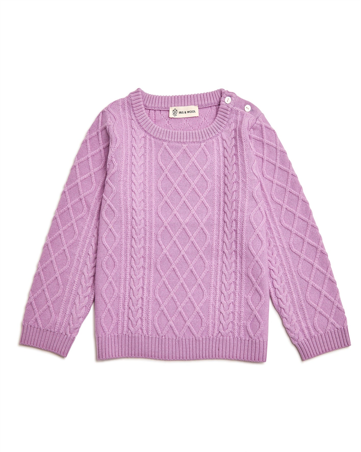Iris and Wool Pink Cable Sweater